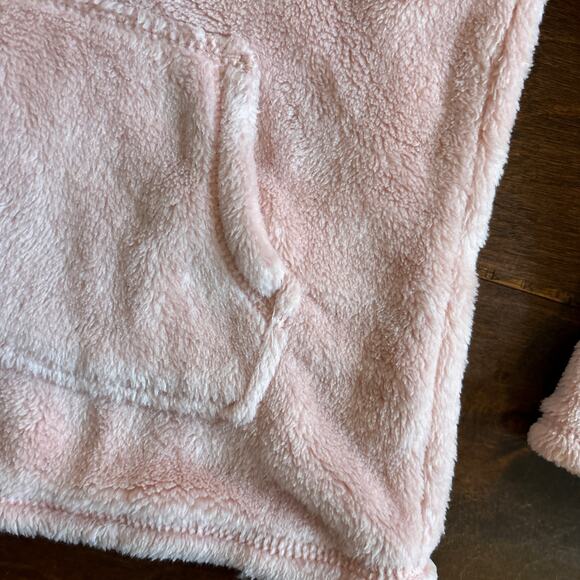 Carter's Girls 4T Pullover Hooded Sweatshirt Pink Soft Cozy Fuzzy - Picture 4 of 6